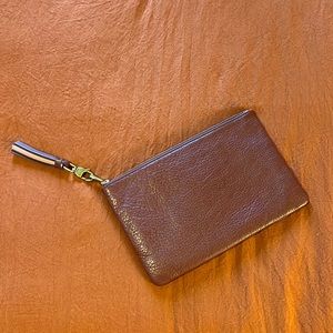 Fossil Small Leather Clutch with Tassel zipper